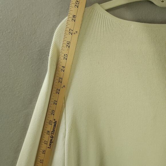 Peruvian Connection Cardigan Cream XL Button-Up 100% Pima Cotton - Picture 7 of 9